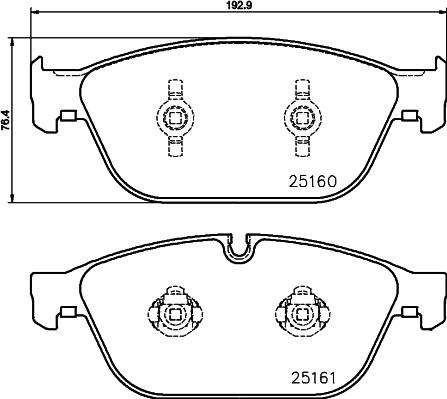 Textar 2516004 - Kit pastiglie freno, Freno a disco www.autoricambit.com