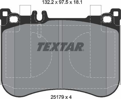 Textar 2517901 - Kit pastiglie freno, Freno a disco www.autoricambit.com