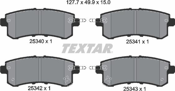 Textar 2534001 - Kit pastiglie freno, Freno a disco www.autoricambit.com