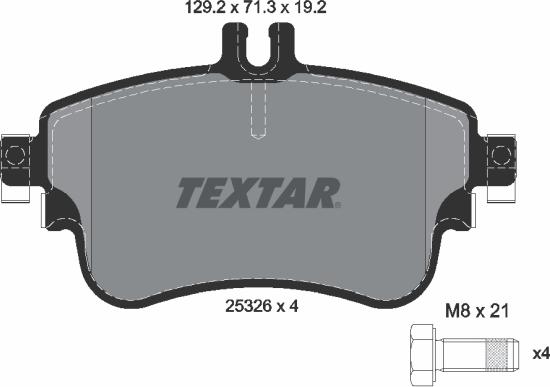 Textar 2532601 - Kit pastiglie freno, Freno a disco www.autoricambit.com