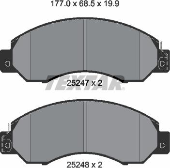 Textar 2524701 - Kit pastiglie freno, Freno a disco www.autoricambit.com