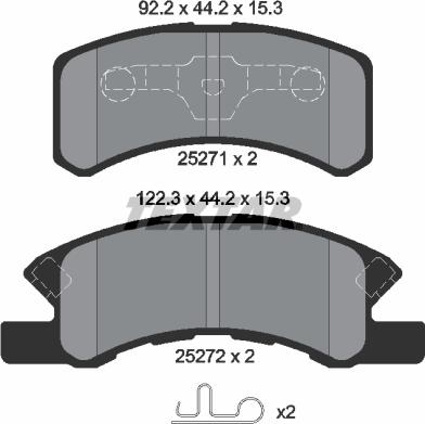 Textar 2527101 - Kit pastiglie freno, Freno a disco www.autoricambit.com