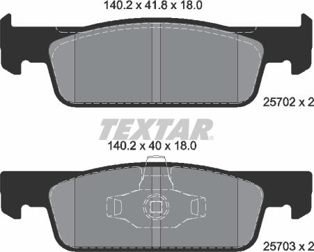 Textar 2570201 - Kit pastiglie freno, Freno a disco www.autoricambit.com