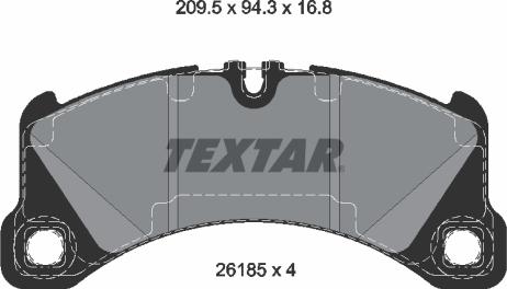 Textar 2618501 - Kit pastiglie freno, Freno a disco www.autoricambit.com