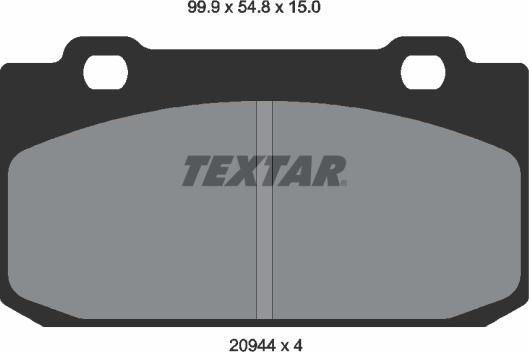 Textar 2094401 - Kit pastiglie freno, Freno a disco www.autoricambit.com