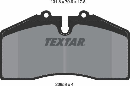 Textar 2095310 - Kit pastiglie freno, Freno a disco www.autoricambit.com