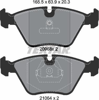 Textar 2096801 - Kit pastiglie freno, Freno a disco www.autoricambit.com