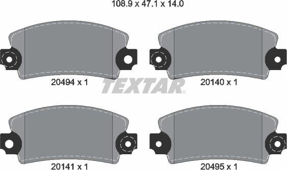 Textar 2049401 - Kit pastiglie freno, Freno a disco www.autoricambit.com