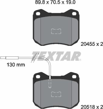 Textar 2045502 - Kit pastiglie freno, Freno a disco www.autoricambit.com