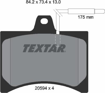 Textar 2059403 - Kit pastiglie freno, Freno a disco www.autoricambit.com