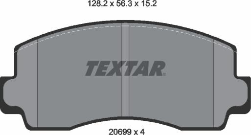 Textar 2069901 - Kit pastiglie freno, Freno a disco www.autoricambit.com