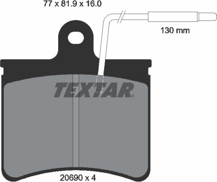 Textar 2069001 - Kit pastiglie freno, Freno a disco www.autoricambit.com