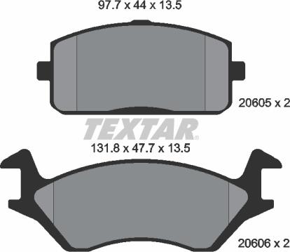 Textar 2060501 - Kit pastiglie freno, Freno a disco www.autoricambit.com