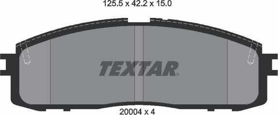 Textar 2000401 - Kit pastiglie freno, Freno a disco www.autoricambit.com