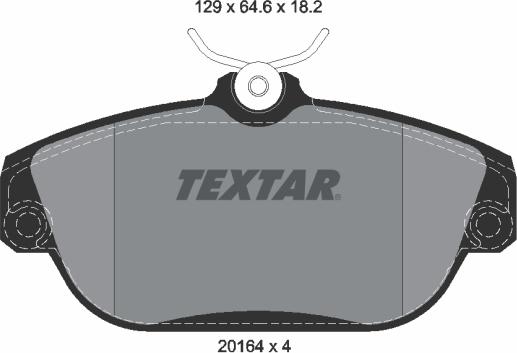 Textar 2016402 - Kit pastiglie freno, Freno a disco www.autoricambit.com