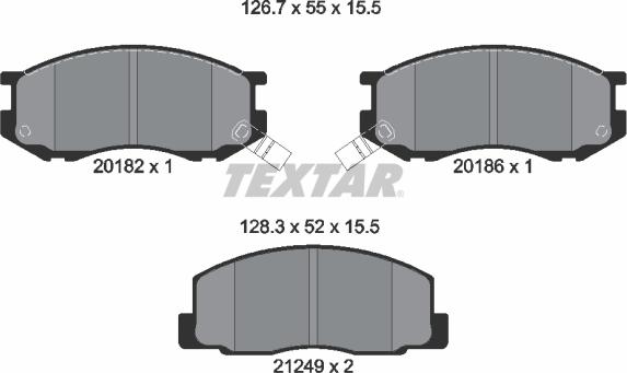 Textar 2018201 - Kit pastiglie freno, Freno a disco www.autoricambit.com