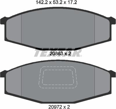 Textar 2086302 - Kit pastiglie freno, Freno a disco www.autoricambit.com