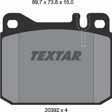 Textar 2039204 - Kit pastiglie freno, Freno a disco www.autoricambit.com