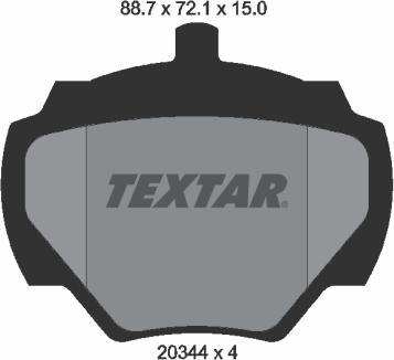 Textar 2034402 - Kit pastiglie freno, Freno a disco www.autoricambit.com