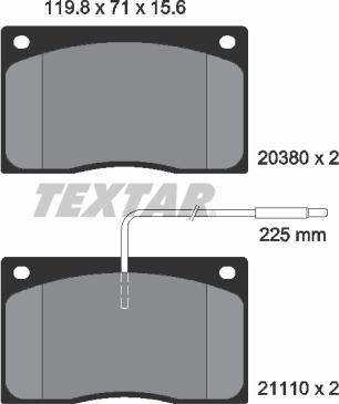 Textar 2038002 - Kit pastiglie freno, Freno a disco www.autoricambit.com