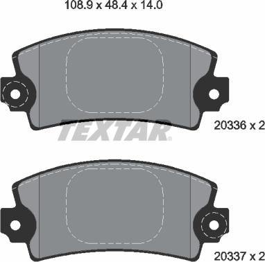 Textar 2033602 - Kit pastiglie freno, Freno a disco www.autoricambit.com