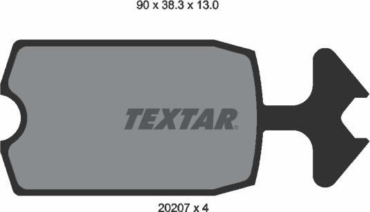 Textar 2020709 - Kit pastiglie freno, Freno a disco www.autoricambit.com