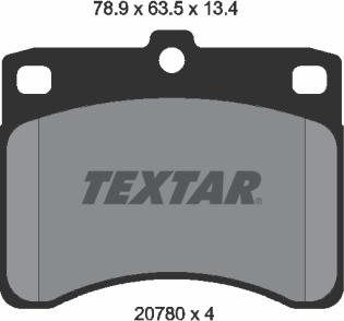 Textar 2078001 - Kit pastiglie freno, Freno a disco www.autoricambit.com