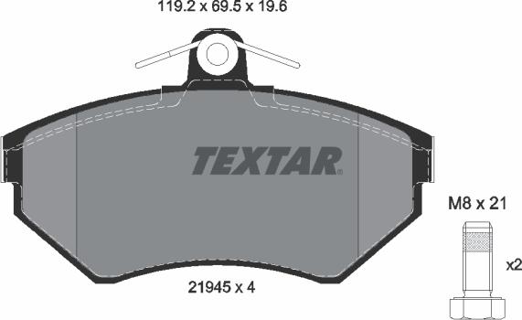 Textar 89004400 - Kit freno, Freno a disco www.autoricambit.com