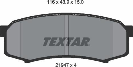 Textar 2194701 - Kit pastiglie freno, Freno a disco www.autoricambit.com