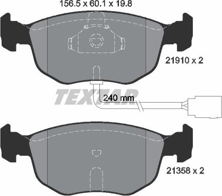 Textar 2191003 - Kit pastiglie freno, Freno a disco www.autoricambit.com