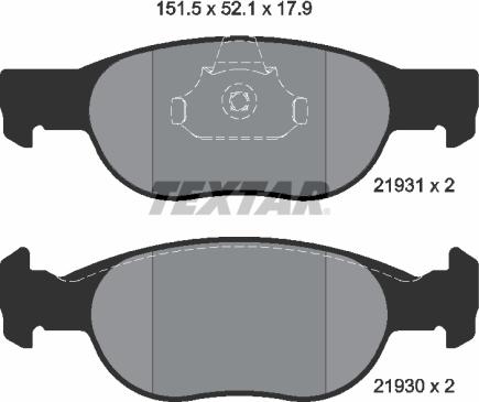 Textar 89012800 - Kit freno, Freno a disco www.autoricambit.com