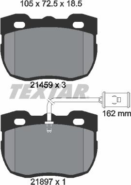 Textar 2145902 - Kit pastiglie freno, Freno a disco www.autoricambit.com