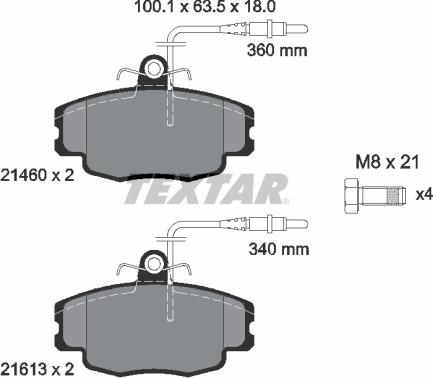 Textar 89011100 - Kit freno, Freno a disco www.autoricambit.com