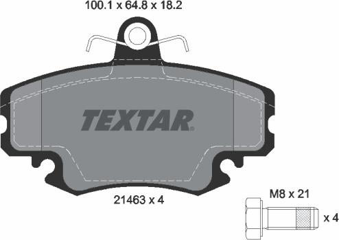 Textar 2146306 - Kit pastiglie freno, Freno a disco www.autoricambit.com