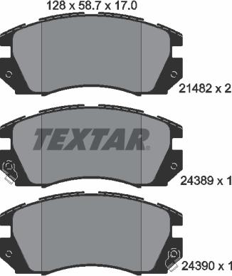 Textar 2148202 - Kit pastiglie freno, Freno a disco www.autoricambit.com