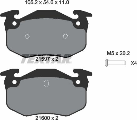 Textar 2159701 - Kit pastiglie freno, Freno a disco www.autoricambit.com