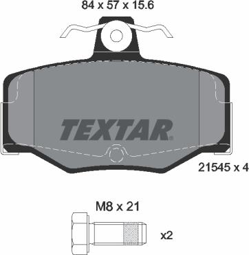 Textar 2154501 - Kit pastiglie freno, Freno a disco www.autoricambit.com