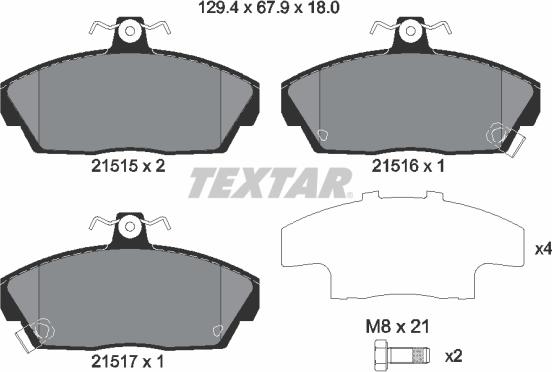 Textar 89003000 - Kit freno, Freno a disco www.autoricambit.com