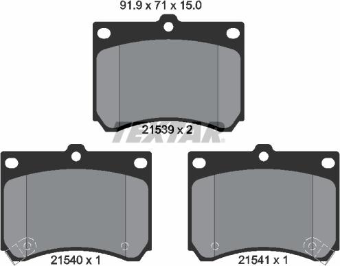 Textar 2153901 - Kit pastiglie freno, Freno a disco www.autoricambit.com