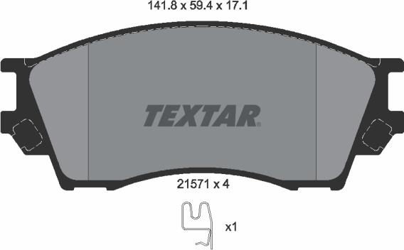 Textar 2157101 - Kit pastiglie freno, Freno a disco www.autoricambit.com