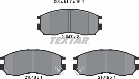 Textar 2164701 - Kit pastiglie freno, Freno a disco www.autoricambit.com