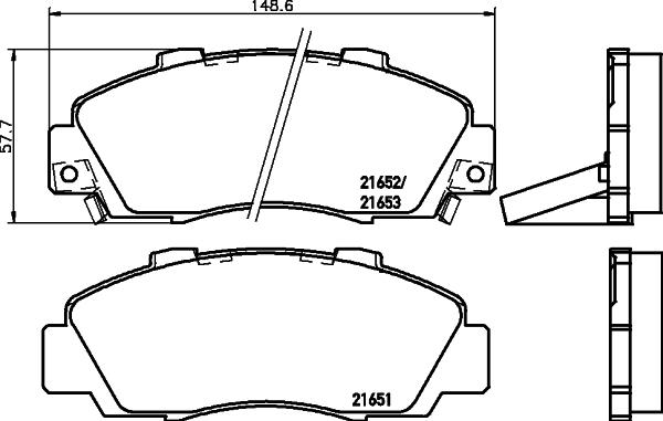 Textar 2165104 - Kit pastiglie freno, Freno a disco www.autoricambit.com