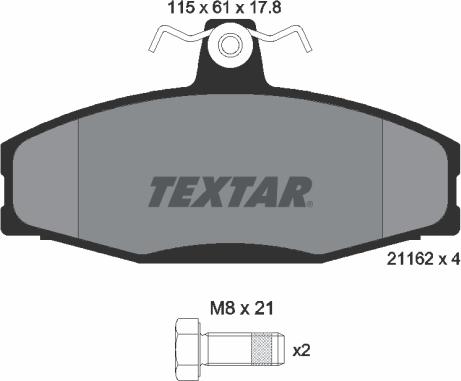 Textar 2166201 - Kit pastiglie freno, Freno a disco www.autoricambit.com