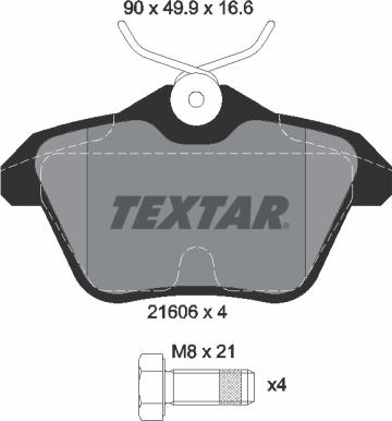 Textar 2160601 - Kit pastiglie freno, Freno a disco www.autoricambit.com