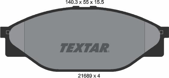 Textar 2168901 - Kit pastiglie freno, Freno a disco www.autoricambit.com