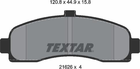 Textar 2162601 - Kit pastiglie freno, Freno a disco www.autoricambit.com