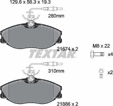 Textar 2167403 - Kit pastiglie freno, Freno a disco www.autoricambit.com