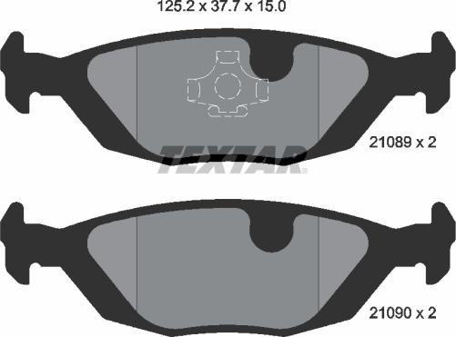 Textar 2108902 - Kit pastiglie freno, Freno a disco www.autoricambit.com