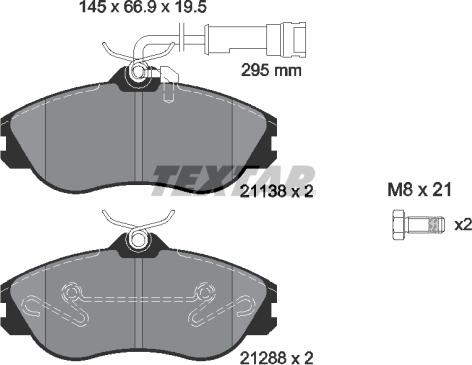 Textar 2113802 - Kit pastiglie freno, Freno a disco www.autoricambit.com