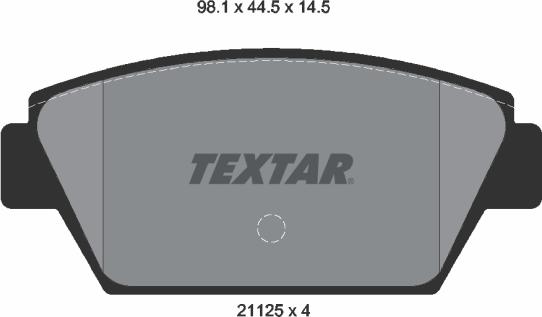 Textar 2112503 - Kit pastiglie freno, Freno a disco www.autoricambit.com